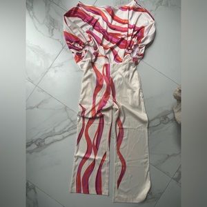 Wide Leg Loose Printed Off-The-Shoulder pant and shirt set NWT